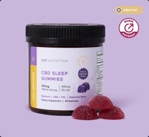 Joy Organics, CBD Sleep Gummies + CBN + THC, Nighttime Berry, Full Spectrum, 30ct, 30mg THC + 90mg CBN + 900mg CBD – THC PENS US