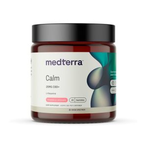 Medterra, Calm 25mg CBD+ Gummies, Strawberry Lemonade, Broad Spectrum THC-Free, 20ct, 500mg CBD – THC PENS US