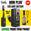 Mini Plug 510 Cart Battery with Built-in USB-C Cable, Adjustable Voltage, LED Display