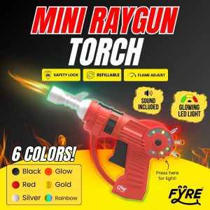 Refillable Raygun Mini Kitchen Torch With Lights + Sound
