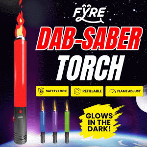 Saber Shaped Kitchen Torch with Glowing Lights and Adjustable Flame