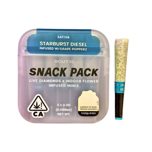 Boutiq Snack Pack – Starburst Diesel Infused With Grape Popperz