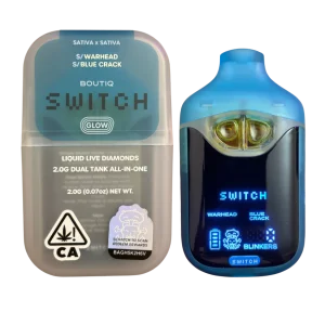 Boutiq Switch V4 Glow – War Head X Blue Crack 2G Dual Tank