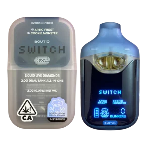 Boutiq Switch V4 Glow – Arctic Frost X Cookie Monster 2G Dual Tank